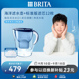碧然德（BRITA）过滤净水器 家用滤水壶 净水壶 Marella 海洋系列+多效滤芯12枚（含组套）