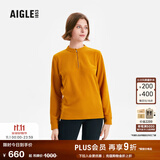 AIGLE艾高抓绒衣POLARTEC保暖耐磨休闲时尚半拉链上衣女 姜黄色 BI273 36 (160/84A)