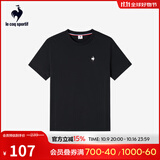 乐卡克法国公鸡夏季圆领短袖T恤 L242UECA0301 炫黑色-2 XL
