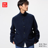 优衣库男女装souffle yarn舒芙蕾针织开衫/毛衣毛衫25新款480023 69 藏青色 L