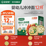 宝宝馋了冲冲粥冲冲面婴幼儿出行辅食餐宝宝米粉营养面条粥米 冲冲面【12月+】8袋装（家庭装）