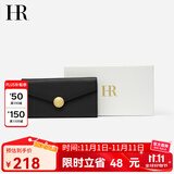 HR赫莲娜女包钱包女长款真皮轻奢牛皮钱夹子时尚女士手拿包礼盒装 黑色