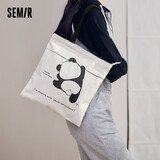 森马（Semir）帆布袋熊猫系列男单肩手提包大容量托特包105324153217
