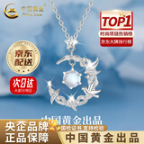 中国黄金（CHINA GOLD）蓝桉与鸟纯银项链女生2025新款吊坠轻情人节生日礼物送女朋友老婆 【当/次日达】蓝桉与释槐鸟项链【中金礼盒】