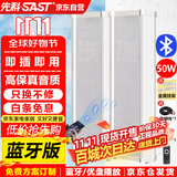 先科（SAST）50W户外蓝牙防水音柱音箱 室内挂墙壁挂式功放音响喇叭套装背景音乐学校操场会议广播店铺 一拖一