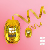 Smile Party气球专用丝带单色装2卷不易断 婚庆生日派对节庆装饰道具气球丝带 镭射金色丝带（2卷）