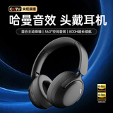 Viken【2025最新款丨哈曼卡顿级】蓝牙耳机头戴式8麦主动降噪隔音真无线长续航电脑手机金榜排行第一 【深邃黑丨深度降噪丨带高清麦克风】