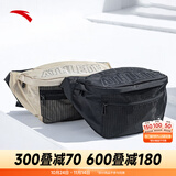 安踏腰包男女通用休闲跑步轻便简约斜挎包多功能工具包单肩运动包 【店长主推】黑色-1 均码