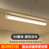 以典led人体感应灯带楼道走廊橱柜衣柜灯镜前灯柜底灯家用小夜灯 500mm白光单支装