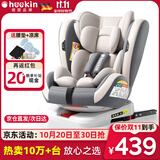 Heekin德国 儿童安全座椅汽车用0-4-12岁婴儿宝宝360度旋转ISOFIX硬接口 时尚灰(ISOFIX+360度旋转)