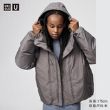 优衣库合作款/女装男装PUFFTECH空气棉服连帽外套480064 36 褐色 XL