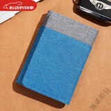 叶余三折帆布钱包男女士大容量学生迷你短款皮夹折叠小钱包 海洋蓝渐层8卡位+1相册位+1钞位