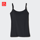 优衣库女装AIRism Bra吊带衫/空气衣加杯背心凉感U领带胸垫482186 09 黑色 M /160/84