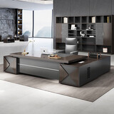 圣黎老板桌椅总裁办公桌组合办公室大班台经理主管桌  2.2*0.8米桌