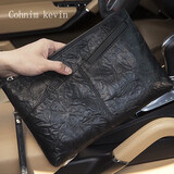 Cohnim kevin2026新款奢侈品男士手包手拿拉链男包手抓长钱包生日礼物送男友 c300深夜黑【顺丰速运】