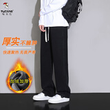 啄木鸟牛仔裤男夏季潮流美式男款裤子百搭阔腿直筒长裤春秋款男裤 黑色加绒 3XL 【建议体重180-200斤】