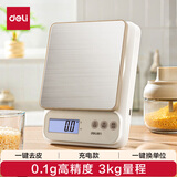 得力（deli）电子秤厨房家用烘焙克秤小型高精度克数称重食物秤
