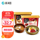 清净园韩国进口 部队火锅石锅拌饭炒年糕酱金辣椒酱450g+生大酱500g