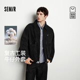 森马（Semir）牛仔外套男工装复古底特律夹克纯棉秋冬上衣休闲109725108112