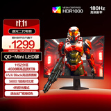 AOC 27英寸2K180Hz 1152区QD-MiniLED HDR1000 HVA Black 色准特调游戏电竞显示器 逐光二代Q27G41XMN