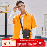 稻草人男士随身旅行休闲单肩斜挎包手机帆布小背包迷你骑行时尚通勤迷你