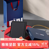 七匹狼钱包男士竖款票夹真牛皮多卡位送爸爸长辈男友老公生日实用礼物