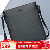 金利来单肩包商务休闲日字包PVC斜挎包竖款男包 生日礼物送爸爸