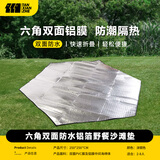 探险者（TAN XIAN ZHE）防潮垫户外帐篷垫子防水布铝箔野餐垫子地铺垫沙滩垫多人加宽 六角250x250