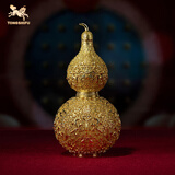 铜师傅 《花丝吉祥葫芦》客厅 桌面 铜葫芦摆件 家居装饰工艺品礼物