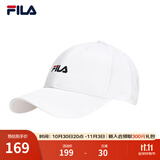 FILA 斐乐官方棒球帽情侣款男士女士帽子时尚休闲鸭舌帽子遮阳帽 标准白-WT XS