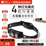 牧高笛（MOBIGARDEN）零度头灯 户外露营钓鱼可调节可充电照明头灯 NX23673010 夜幕黑