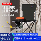 佳之钓 休闲钓椅钓鱼椅新款可折叠休闲椅便携钓鱼凳子渔具 【黑色条纹背兜款】超大号（送支架）