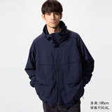 优衣库男装女装防风连帽外套/夹克户外休闲25秋冬新款478231 69 藏青色 M