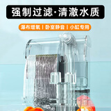 坤宁王鱼缸过滤器壁挂式瀑布过滤泵循环三合一系统全套外置小型静音3.5W