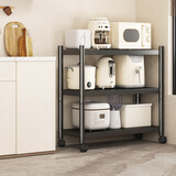 溢彩年华厨房置物架落地多层微波炉架收纳架储物货架 【70*40*86cm】6140