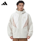 阿迪达斯NEO情侣连帽外套情人节运动休闲夹克IK6004 白色 S