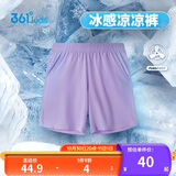 361°儿童短裤夏季男女童3-12岁透气运动裤梭织五分裤 紫 170