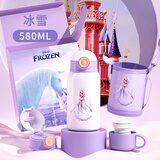 迪士尼（Disney）保温杯儿童水杯双盖带杯套316不锈钢喝水杯上学专用水壶礼盒送礼