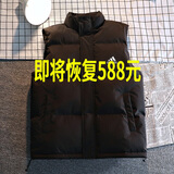 春秋冬季羽绒棉马甲男士宽松潮牌背心外穿坎肩男马夹保暖外套女 AD9957黑色 XL （建议110-130斤）