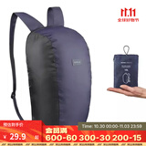 迪卡侬双肩背包城市轻户外书包小学生幼儿园旅行徒步暑期出游 藏青色-10L-便携收纳款