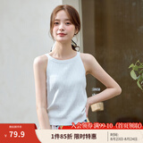 茵曼（INMAN）冰丝清凉内搭薄款女装背心针织衫百搭休闲打底2025夏季新品上衣 白色 M