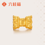 六桂福珠宝 黄金转运珠5D硬足金手链绳男女FY0020六字箴言转经筒1.05g