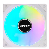 宁美 定制 N系列 台式电脑机箱风扇 主机散热风扇 LED 炫光 12CM 静音 降温 /单拍不发货/搭配主机下单 澳申白色风扇 RGB