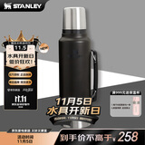 STANLEY经典系列不锈钢保温壶 男士女士大容量户外露营车载便捷保温水壶 【新色上市】黑色 1.4L