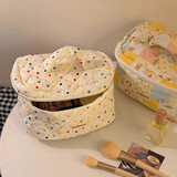 范爷家多巴胺大容量化妆包女便携手提化妆品分区收纳旅行多功能洗漱包 彩色点点化妆包大号