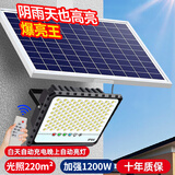 博朗尔太阳能户外照明灯庭院灯新农村家用室外路灯防水LED大功率投光灯
