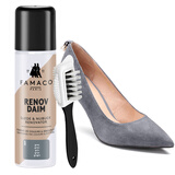 FAMACO 法国进口磨砂皮革护理剂鞋油翻毛皮鞋增艳翻新麂皮反绒皮补色剂 灰色