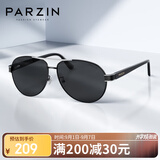 帕森（PARZIN）偏光太阳镜男 经典蛤蟆镜时尚飞行员款眼镜 开车驾驶墨镜男PZ8008