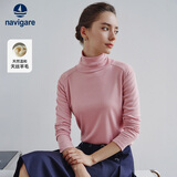纳维凯尔意大利小帆船女士高领修身打底衫高弹内搭纯色长袖T恤2335084501