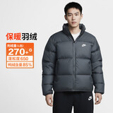 耐克NIKE男冬季短款立领羽绒服 运动防寒外套FZ5029-068灰色2XL
